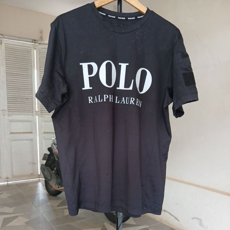 Kaos olga dry fit hitam pekat lembut KOLON SPORT POLO  second brand Original size L ld 110 P 77 butu