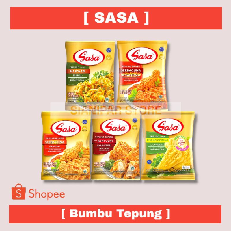 

SASA Tepung Bumbu Pck 70gr 75gr 90gr 200gr 210gr All Varian [ Gratis Pengemasan Dengan Bubble Wrap ]