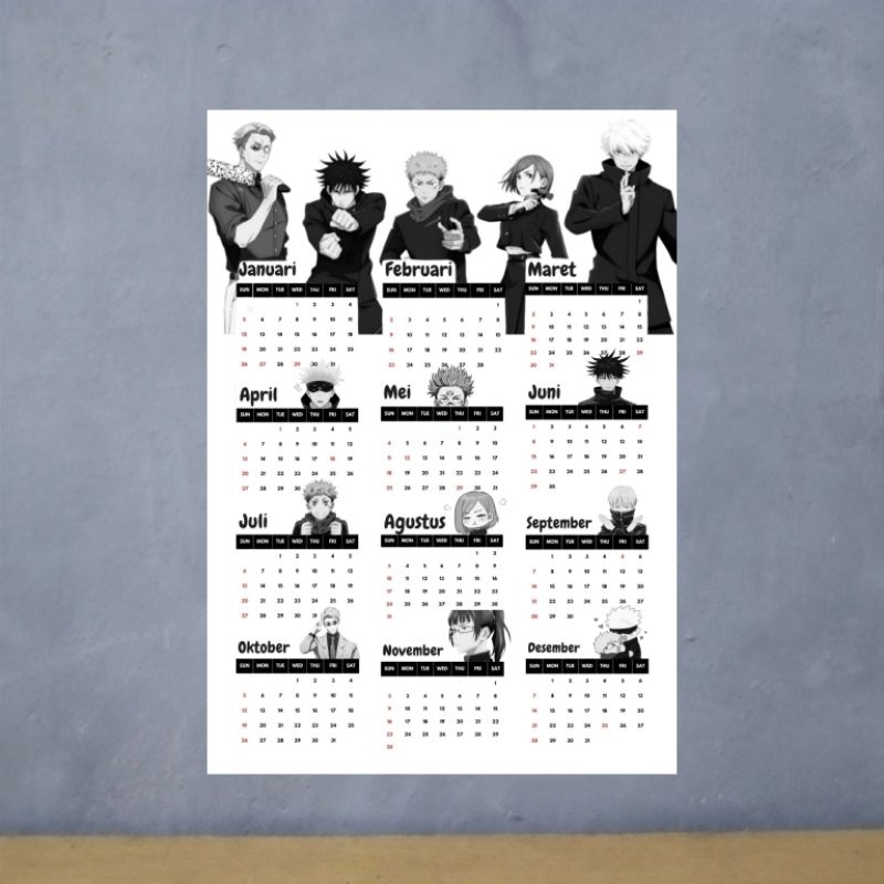 

Kalender 2025 Anime Sketsa(HitamPutih)