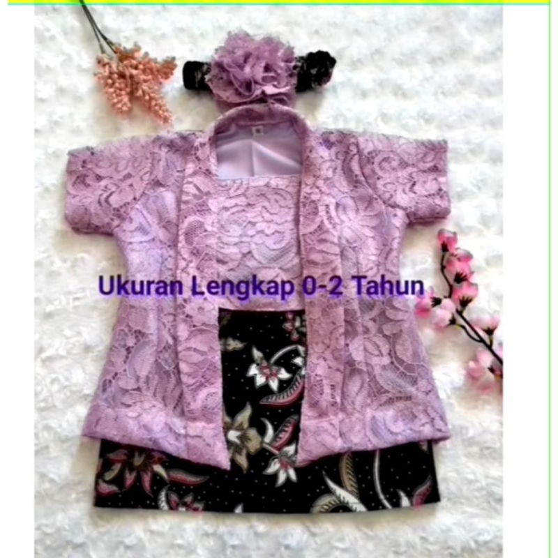 KEBAYA BAYI / KEBAYA ANAK / SETELAH KEBAYA ANAK PEREMPUAN 0-2 tahun