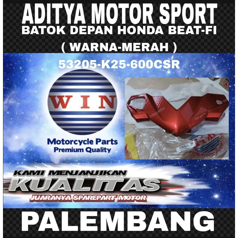 53205-K25-600CSR BATOK DEPAN BEAT-FI MERAH 2012-2015 ( WIN )