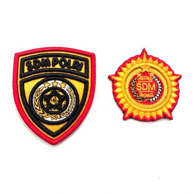 attribut sdm polri bordir timbul