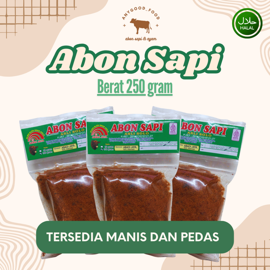 

Abon Sapi Asli Solo 250gr