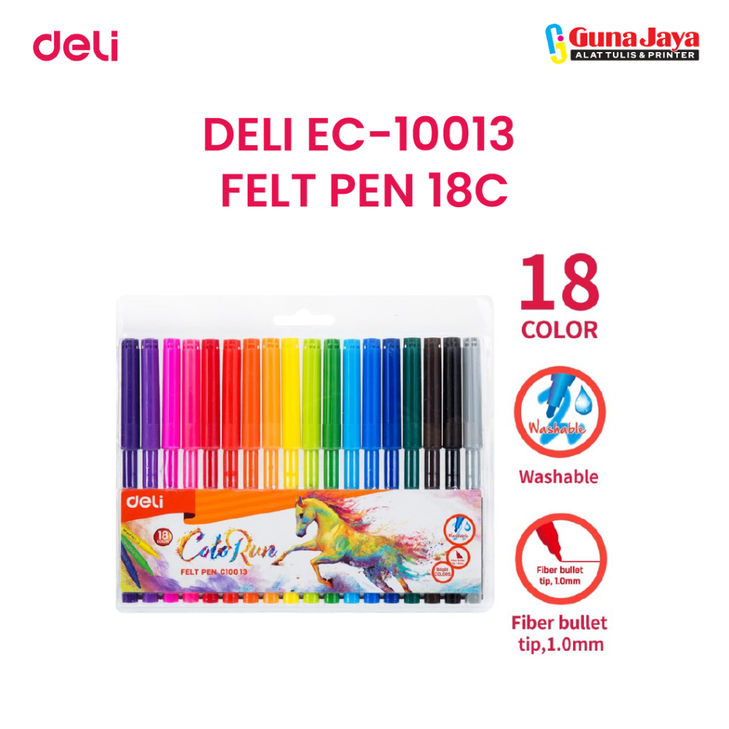 

DELI EC-10013 FELT PEN 18C