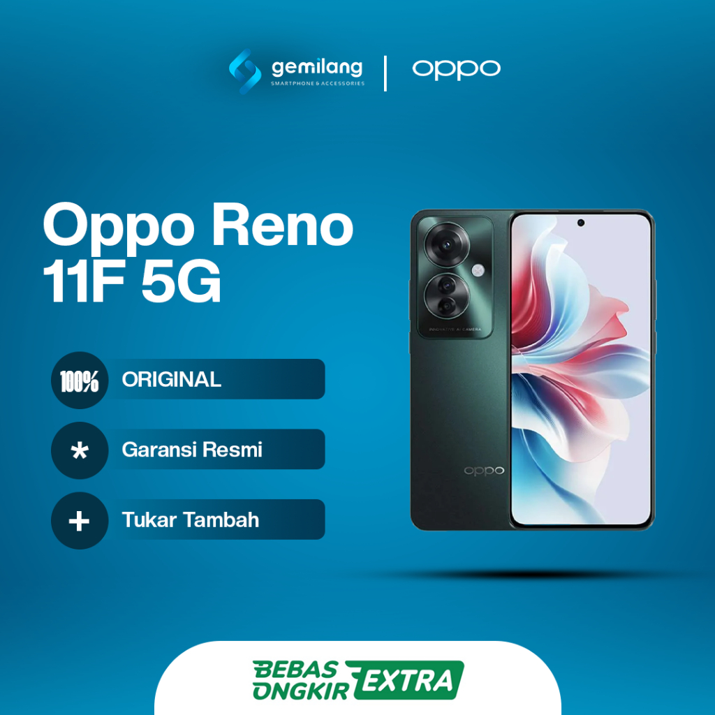 HP OPPO RENO 11F 5G NFC 8/256 (8GB+ EXTENDED RAM ) | DIMENSITY 7050 | 64MP CAMERA WITH OIS | 5000MAH