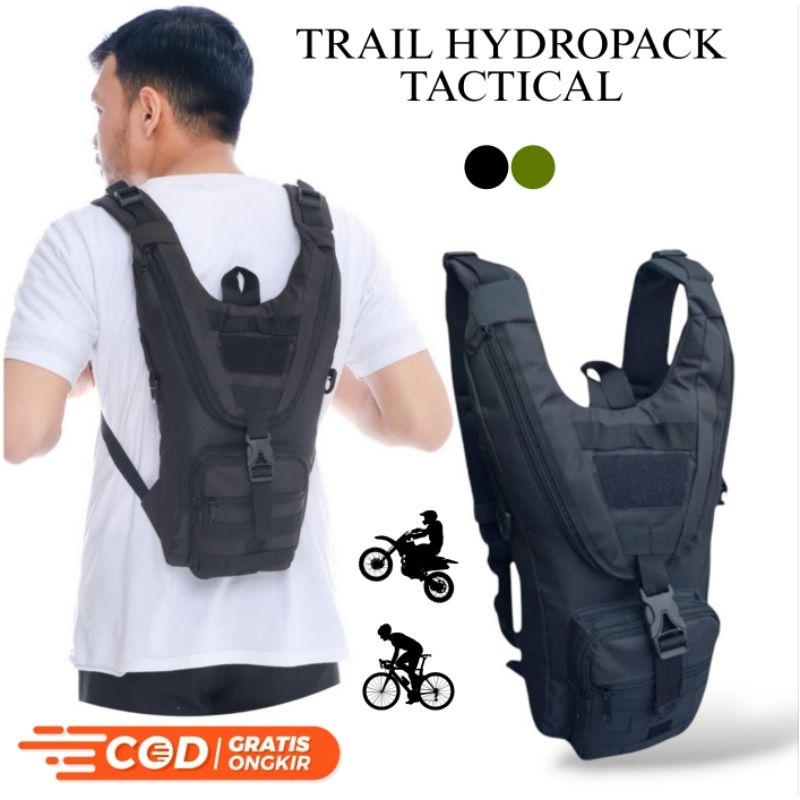 Murazhshop - Hydropack 10 Liter Tas Sepeda Touring Tas Punggung Kecil Pria Trail Running 10L Hitam A