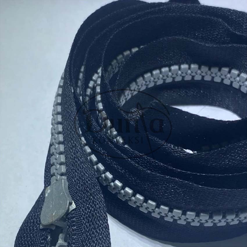 RESLETING ZIPPER SLETING JAKET SILVER NO 5 PANJANG 100 CM