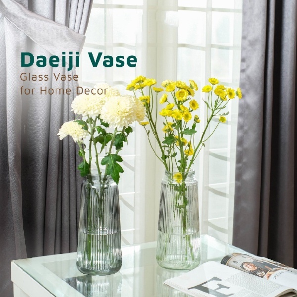 Vas Bunga Besar Kaca Aesthetic Ruang Tamu