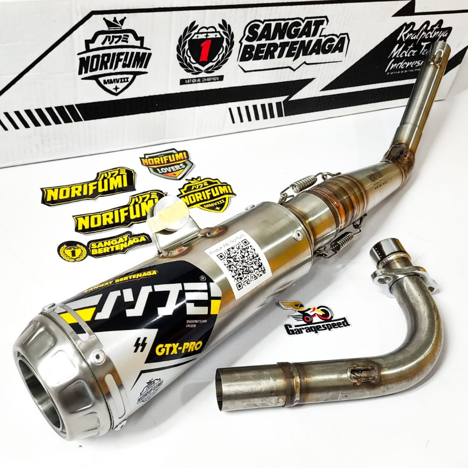 KNALPOT NORIFUMI GTX PRO SS STAINLESS JUPITER Z VEGA BEBEK MATIC ORIGINAL