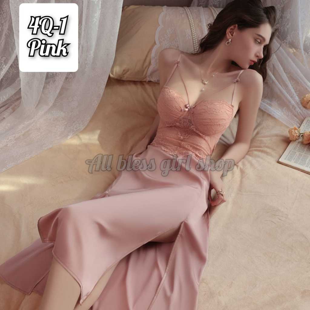 Baju pesta impor Lingerie sexy dress panjang wanita kualitas premium 4Q