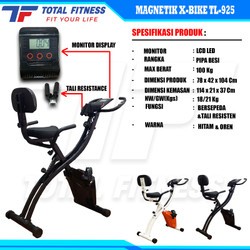 Alat Fitness Sepeda Statis Xbike Fitnes Olahraga Gym Sandaran FC X Bike II Fordable Magnetic Bike Re