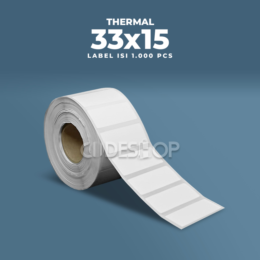 

Label Sticker Thermal 33x15mm / 33x15 / 33 x 15 mm 1 Line 1000 Pcs