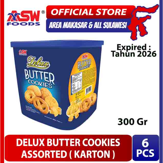 

Delux Butter Cookies 300 gr ( 6 Pcs ) - Karton