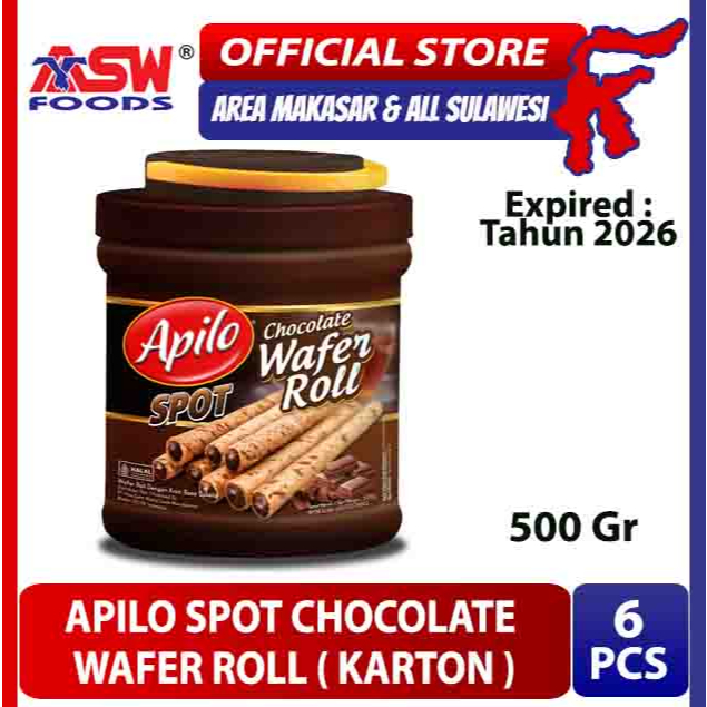 

Apilo Wafer Chocolate Cream 290 gr ( 6 Pcs ) - Karton