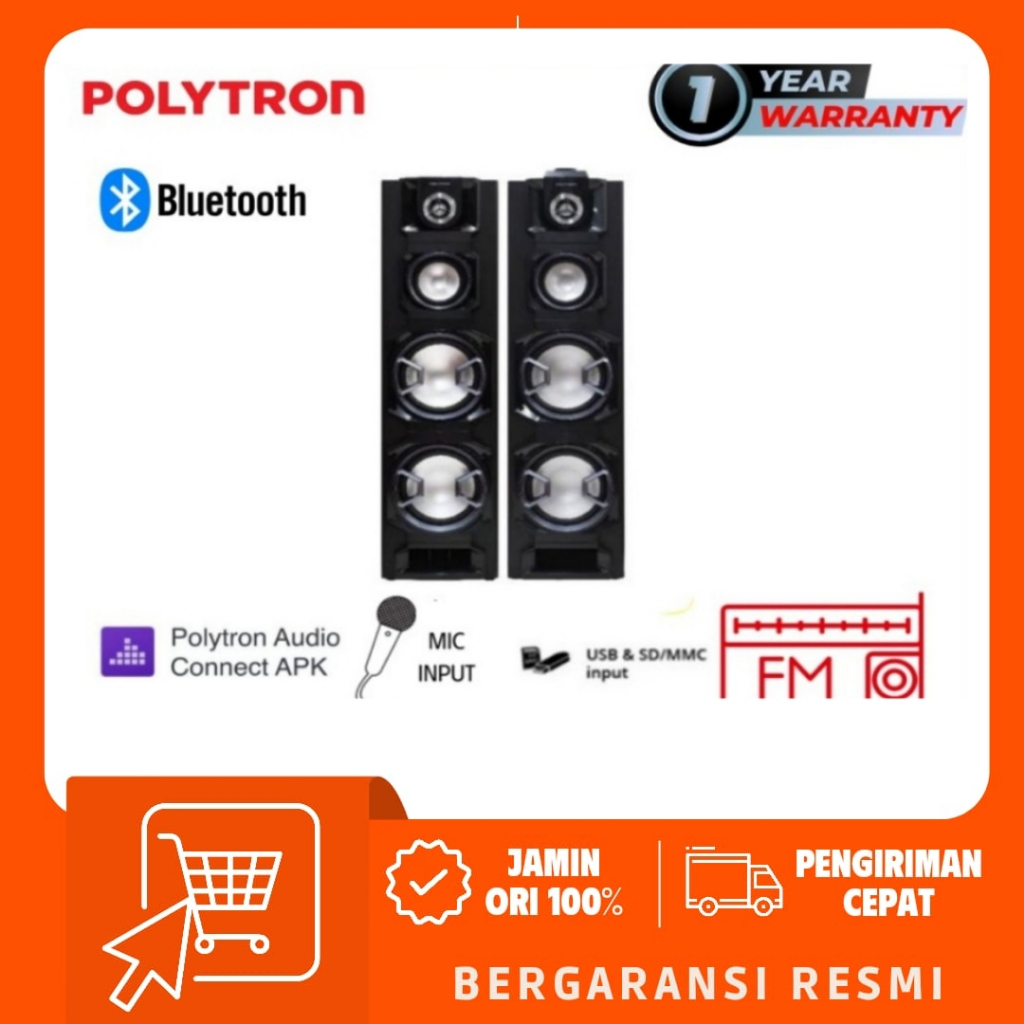 POLYTRON PAS8EF22 Active Speaker Bluetooth Radio FM PAS 8EF22