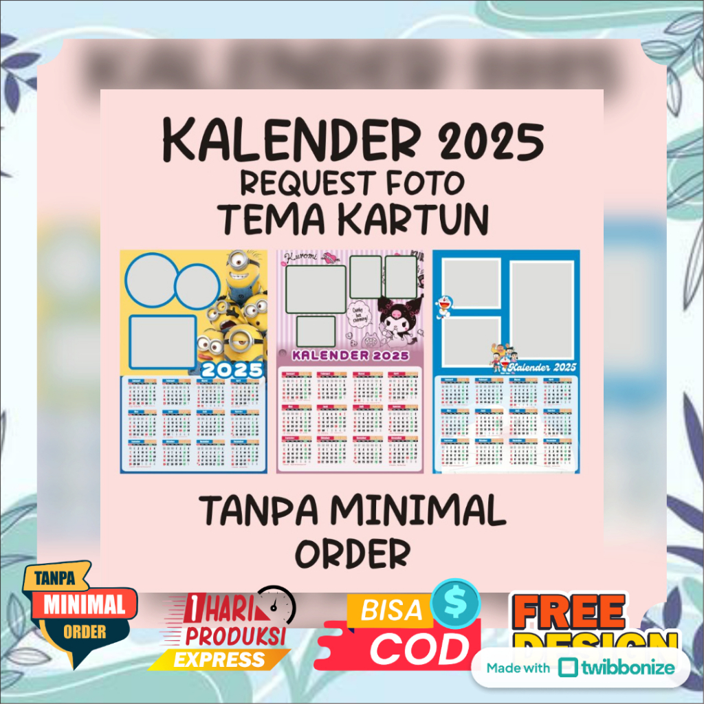 

KALENDER 2025 AESTHETIC CUSTOM FOTO & NAMA MURAH CETAK CEPAT