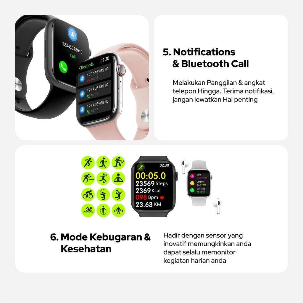 Promo Terbaru Promo Terbaru Smartwatch I9 Pro Max S Original Smartwatch 2.3 "Hd Full Touch Screen