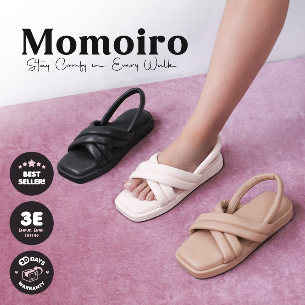 Alova Momoiro Sandal Wedges Platform 3cm Kekinian
