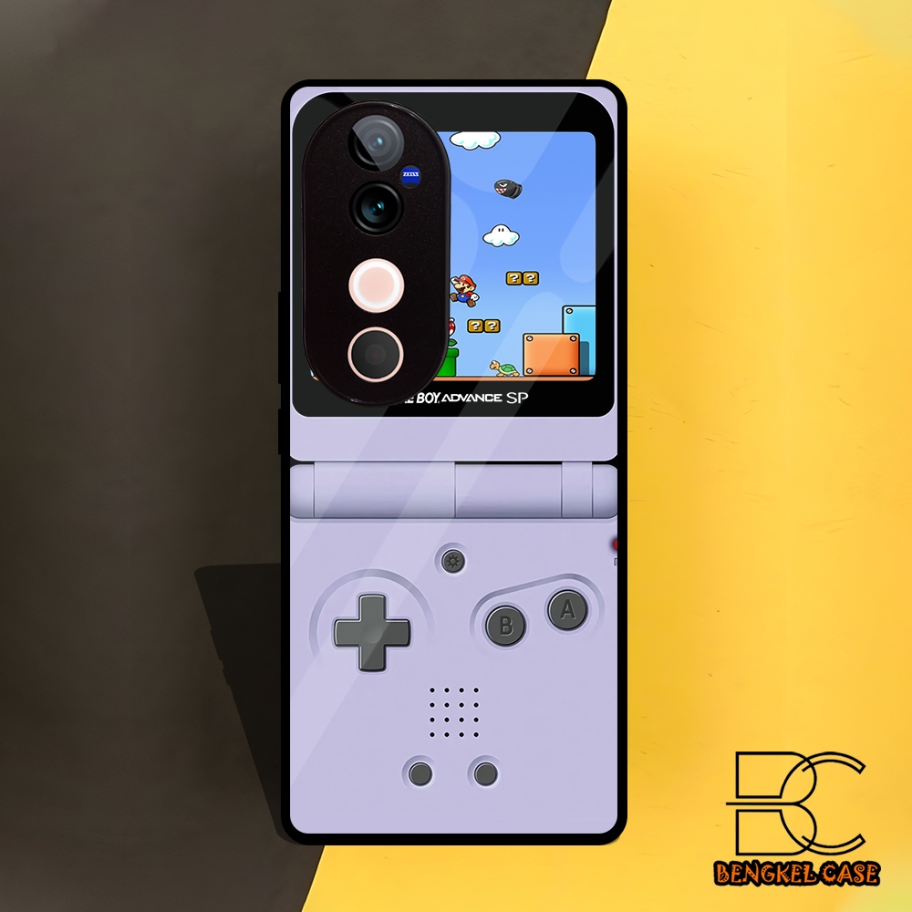 (BS62) Case Kilau Vivo V40 Casing Hp Vivo Pelindung Smartphone Motif GAMEBOY