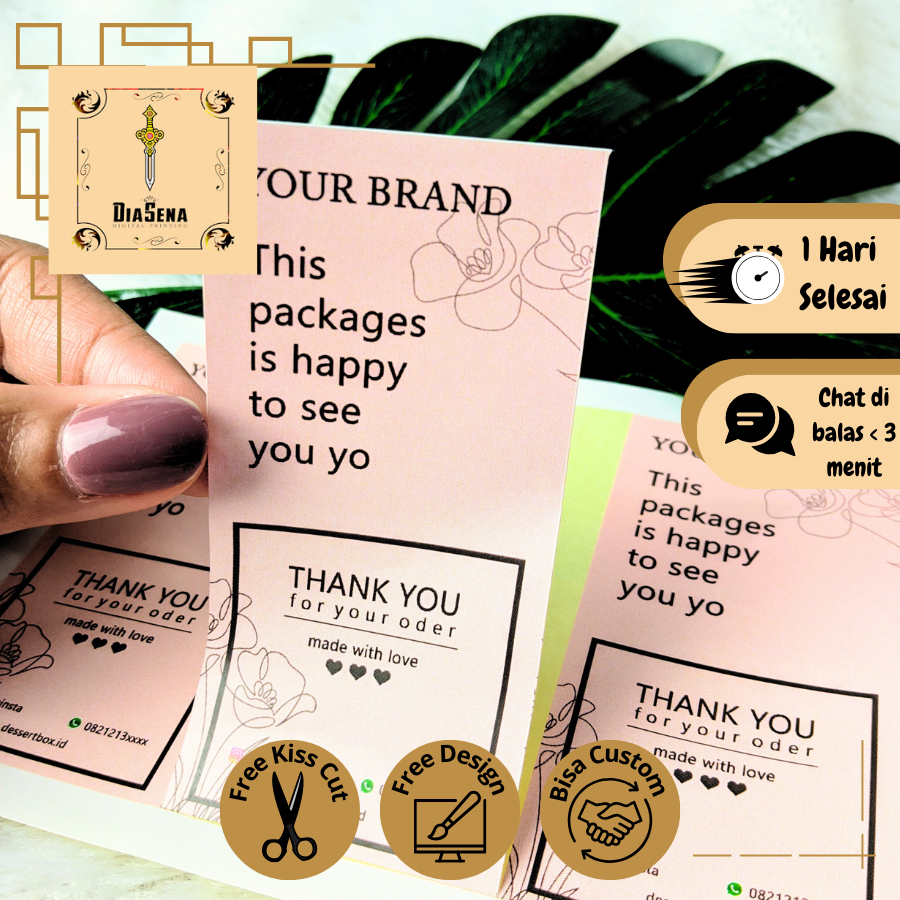 

Sticker Segel Persegi Seal Kotak Box Label Packaging Stiker Online Shop Olshop Custom Kemasan Kue