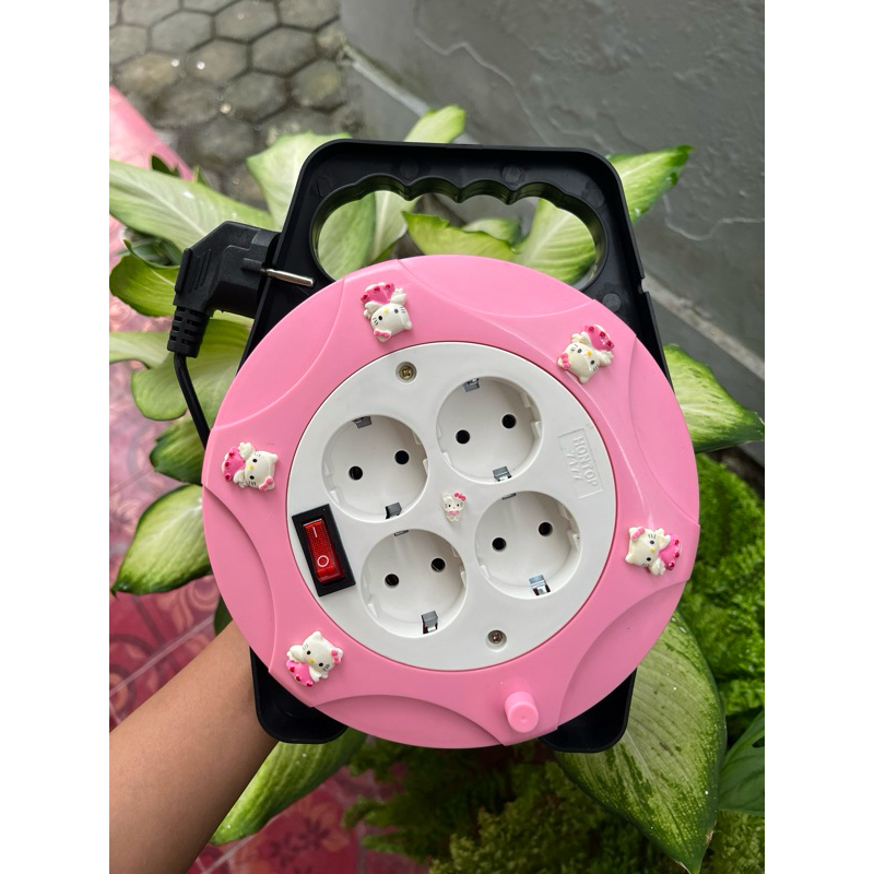kabel roll hellokitty/stop kontak hellokitty roll