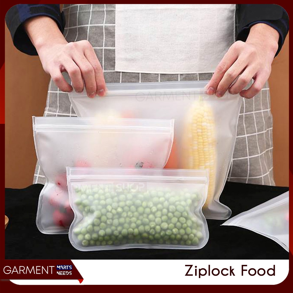 Plastik Kulkas Penyimpanan Ziplock Tempat Ikan Buah Sayur Kedap Udara Pouch Bag Makanan