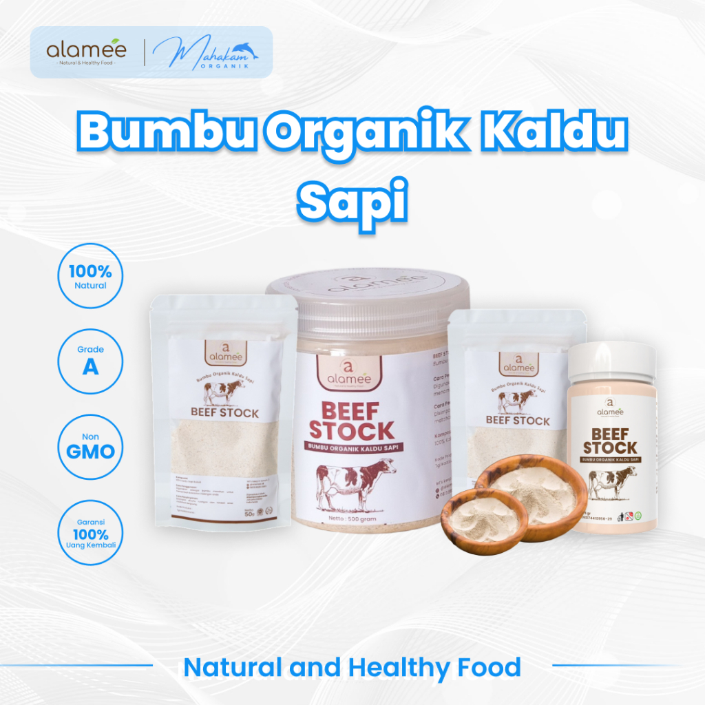 

ALAMEE Kaldu Sapi NON MSG Bubuk Penyedap Rasa Beef Stock Powder Organik Kitchen Seasoning