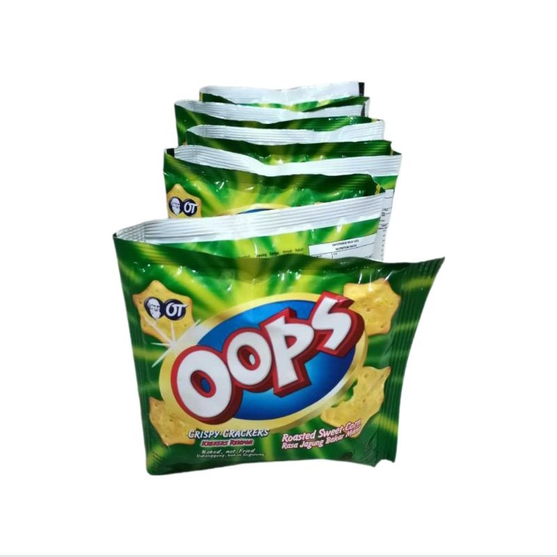 

Oops Crispy Crackers - Rasa Jagung Bakar Manis (1 renceng/10 sachet)