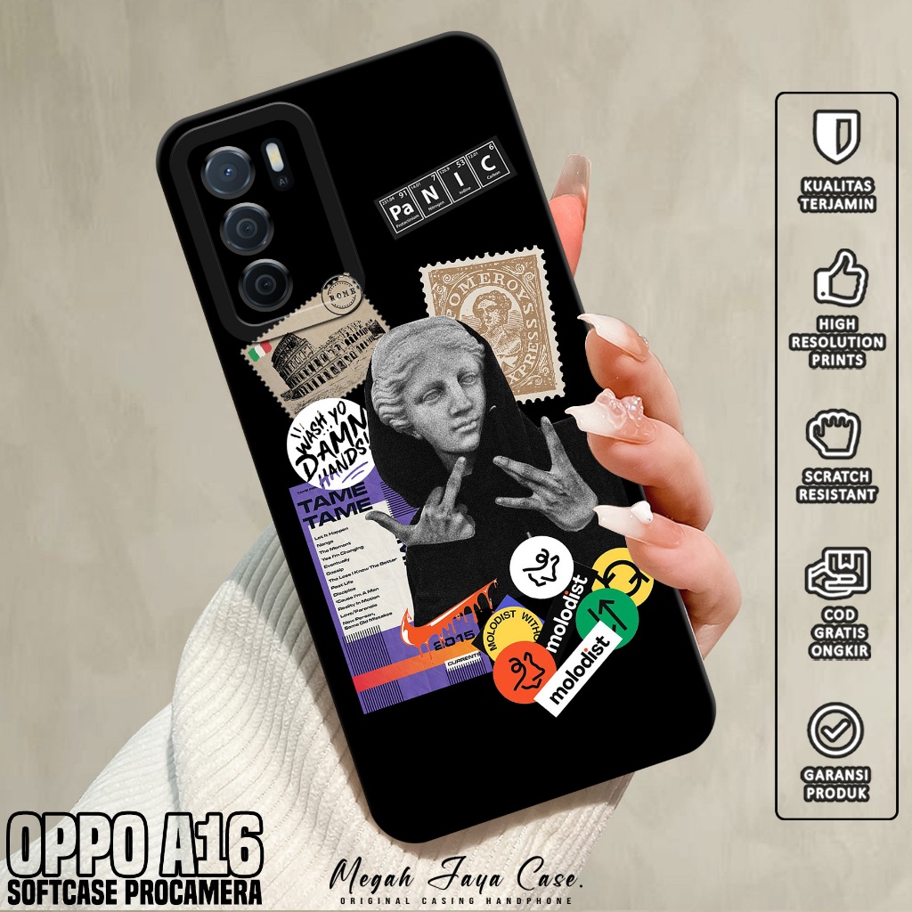 Case Oppo A16 - Casing Oppo A16 Motif Estetik - Silikon Hp Oppo A16 - Softcase Hp Oppo A16 - Kondom 