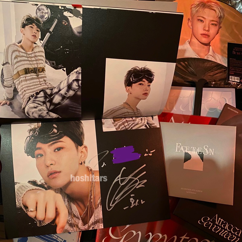 signed album face the sun hoshi seventeen svt