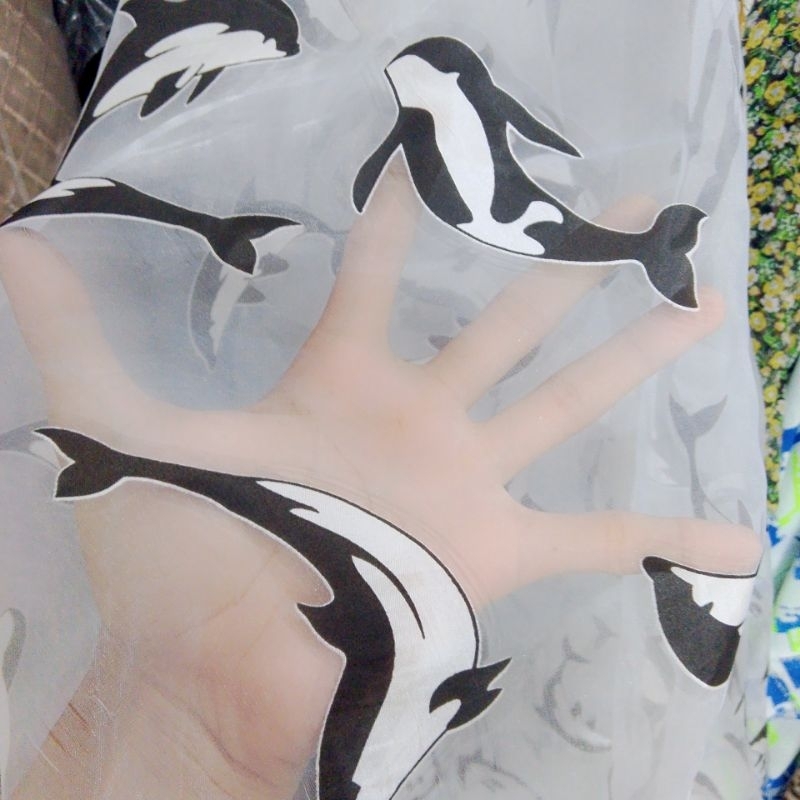 kain organdi motif lumba - kain organdi motif - kain organza motif - harga persetengah meter - alt