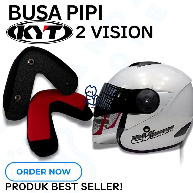 Busa helm kyt 2 vision busa pipi helm kyt 2 vision kancing besi