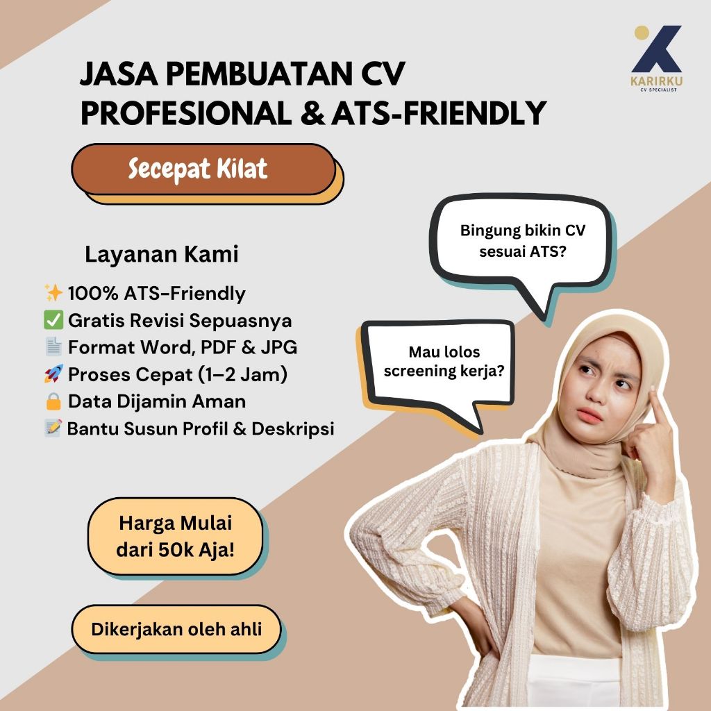 Jasa Pembuatan CV | CV ATS | Desain CV | ATS Friendly