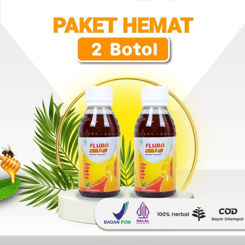 

PAKET 2 BOTOL | FLUBA ANABA - Madu Herbal Ampuh Atasi Flu & Batuk