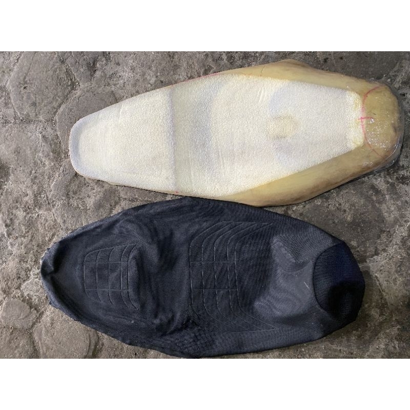 Busa jok vario 125 vario 150 LED ori custom tipis bonus kulit jok