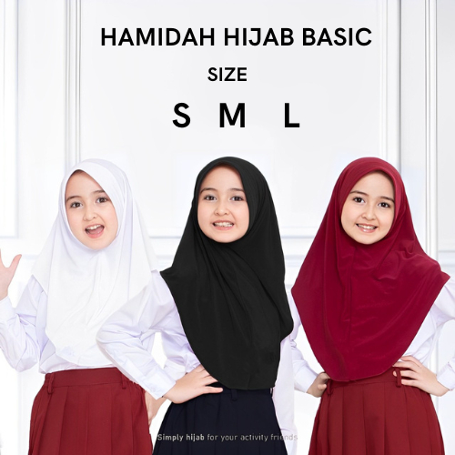Zahar - Hijab Bergo Jilbab Sekolah  Anak Kerudung Model Terbaru Size S M L Pet Tebal Jersey Premium
