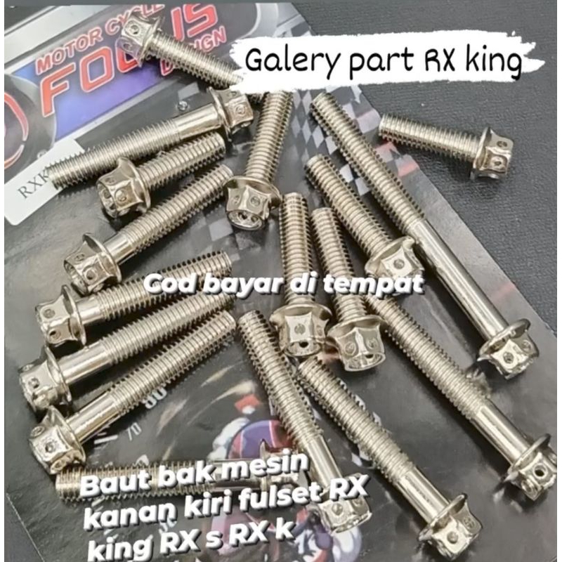 Baut Probolt stainles crom  bak kalter bak mesin rx king rx spesial rx k kanan kiri fulset