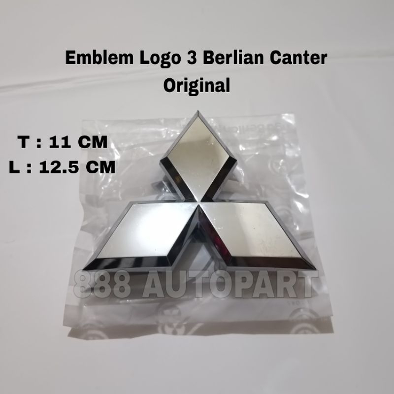 Logo Emblem Tiga Berlian Mitsubishi Canter Original Emblem Depan Canter PS110 PS125 Original
