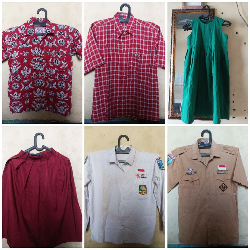 Seragam sekolah TK, SD,SMP,SMA. batik sekolah preloved