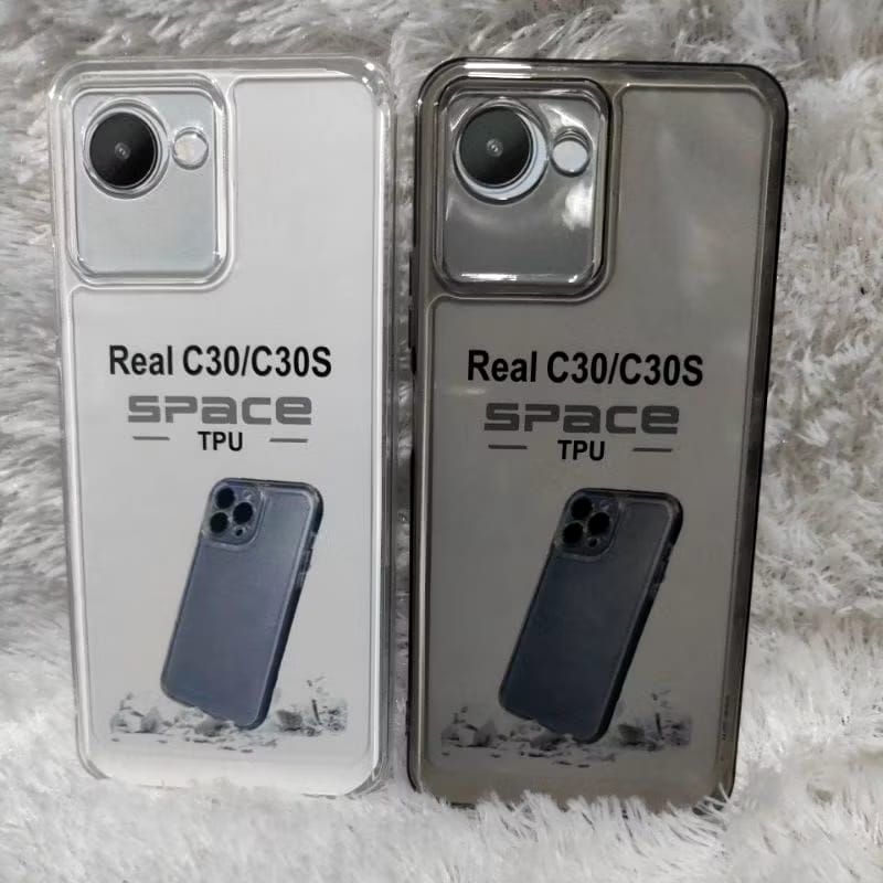Case Bening Hitam REALME C30 Silikon Space TPU