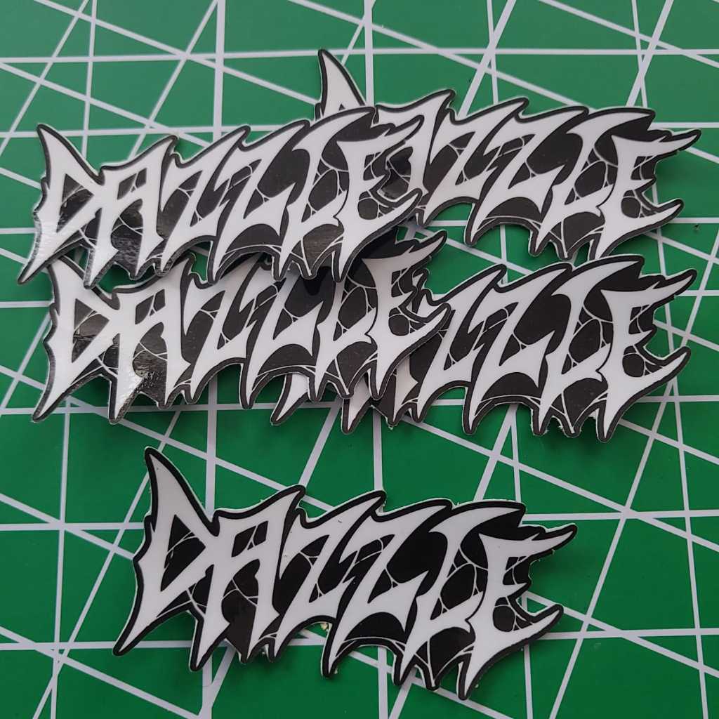 

STIKER DAZZLE - STICKER MUSIK BAND METAL HARDCORE DEATHCORE vinyl anti air, helm laptop koper