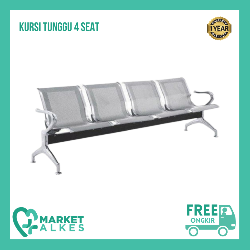Kursi Tunggu Klinik Kursi Tunggu Bandara 4 Seat Berkualitas