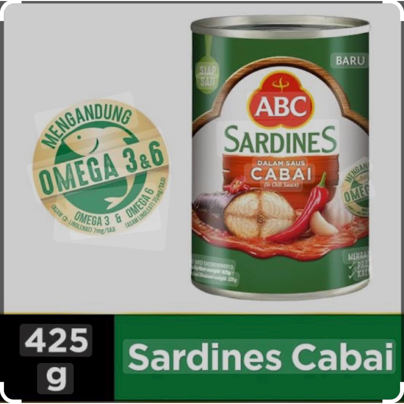 

ABC Sardines Cabai (Chilli Sauce) 425 g