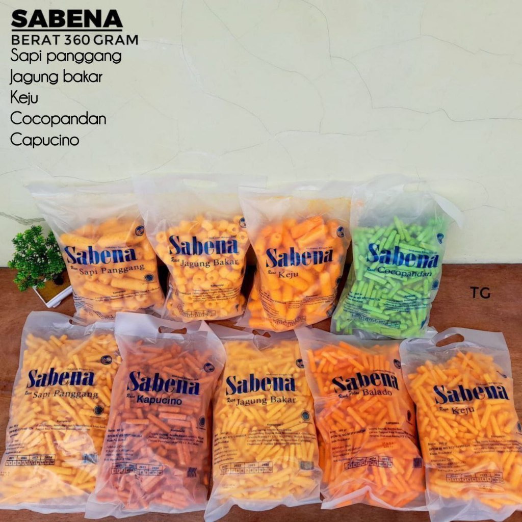 

Makanan Ringan Sabena Snack Stik Keju Balado Sapi Panggang Jagung Bakar