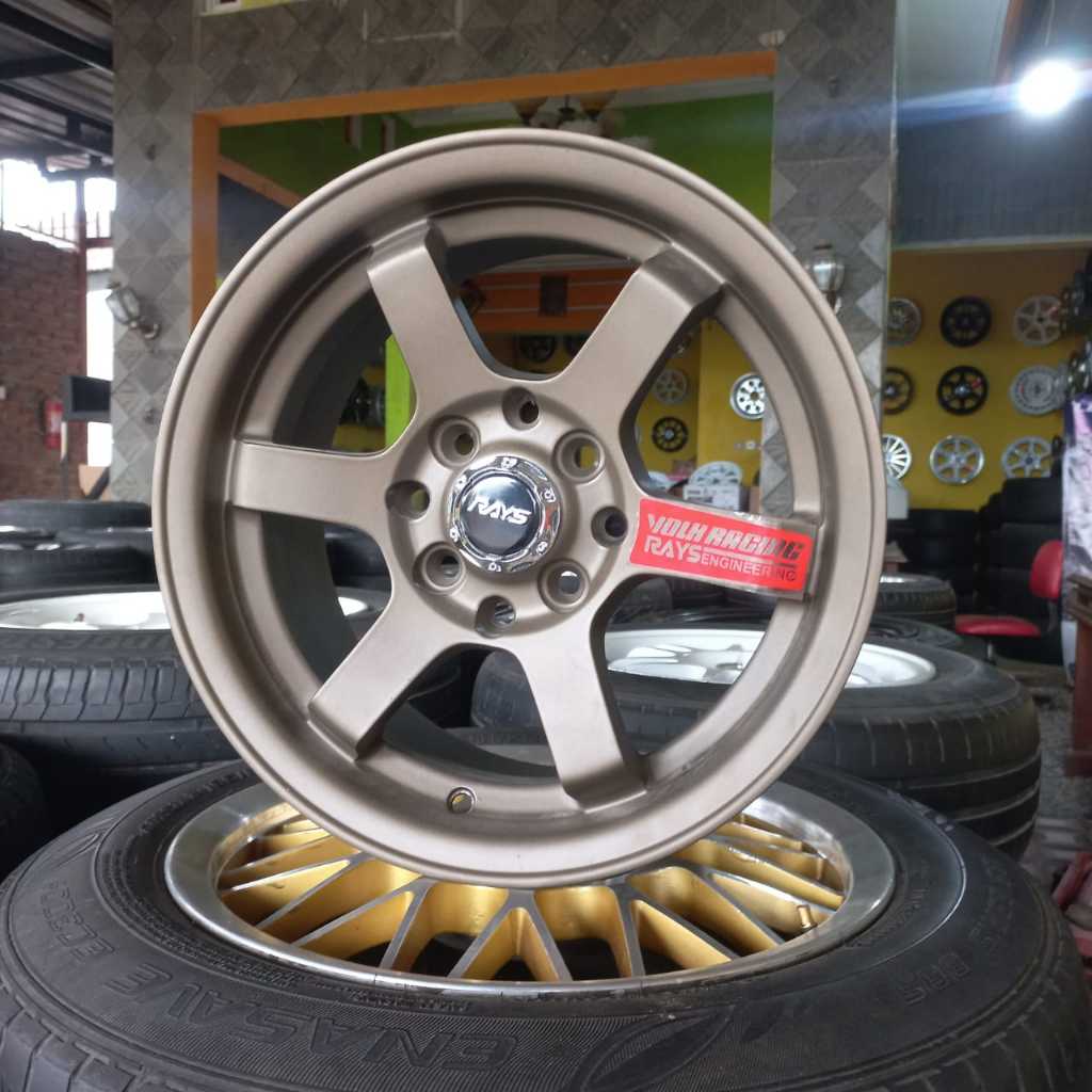 1 SET VELG BARU  TE37 SL R14 H8 vcd 100/114 lbr 6 rt ET 35 warna Bronze