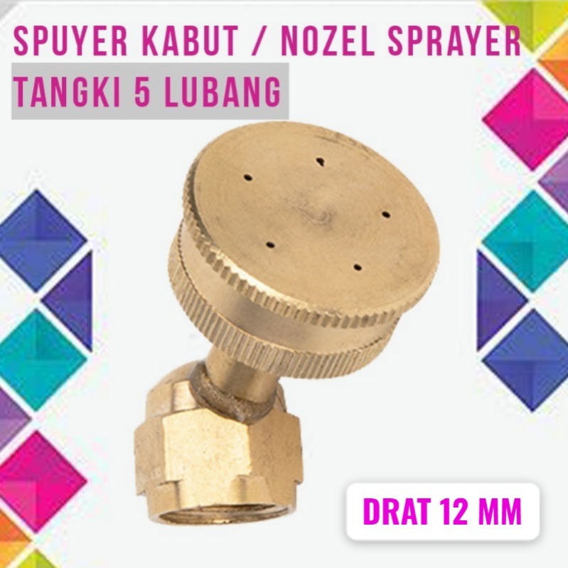 Spuyer Kabut / Nozel Sprayer Tangki Elektrik Kuningan Lubang 5