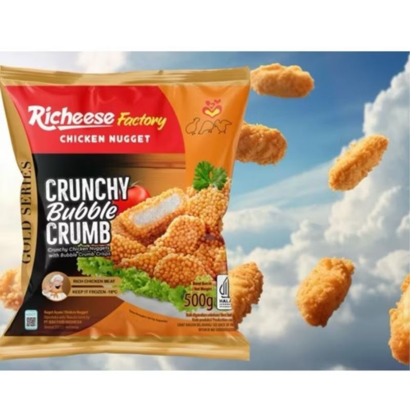 

chicken nugget Richeese factory crunchy 500gr nugget ayam krispi