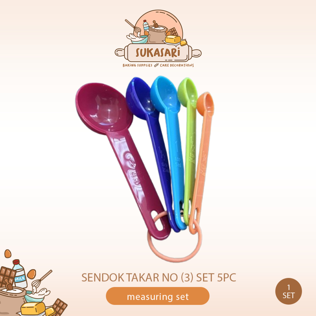 Sendok Takar no (3) set 5pc measuring set Tbsp Tsp sendok makan sendok teh