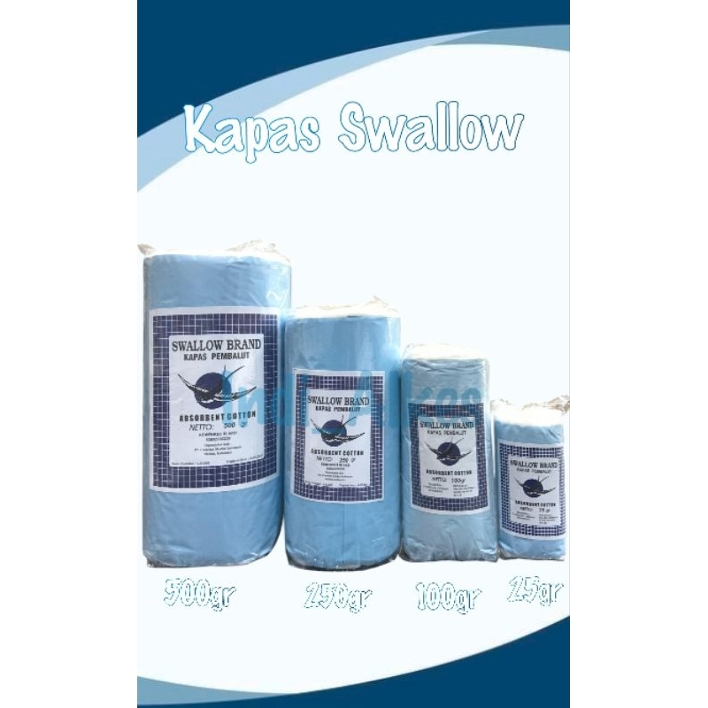 KAPAS Swallow 500 Gram/Pembalut Luka Swallow/Kapas Luka