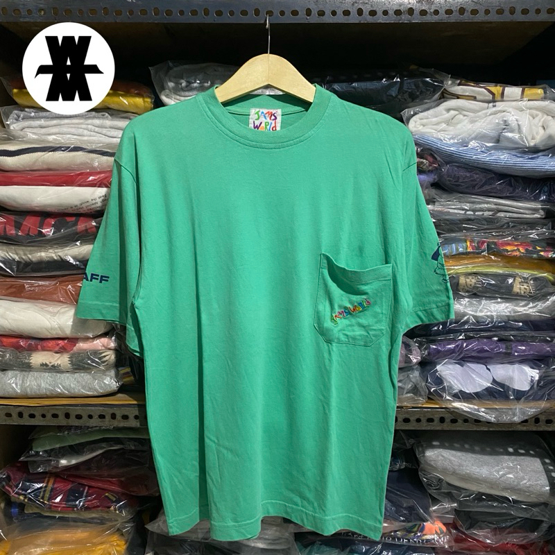 Vintage Jams World Hawaii Staff Pocket T' Hijau Size S 70x52